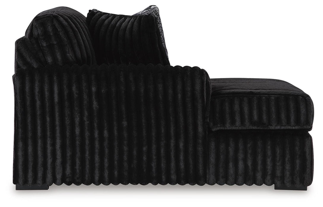 Midnight-Madness Sectional with Chaise - Massey's Furniture Barn (Watertown, NY) 
