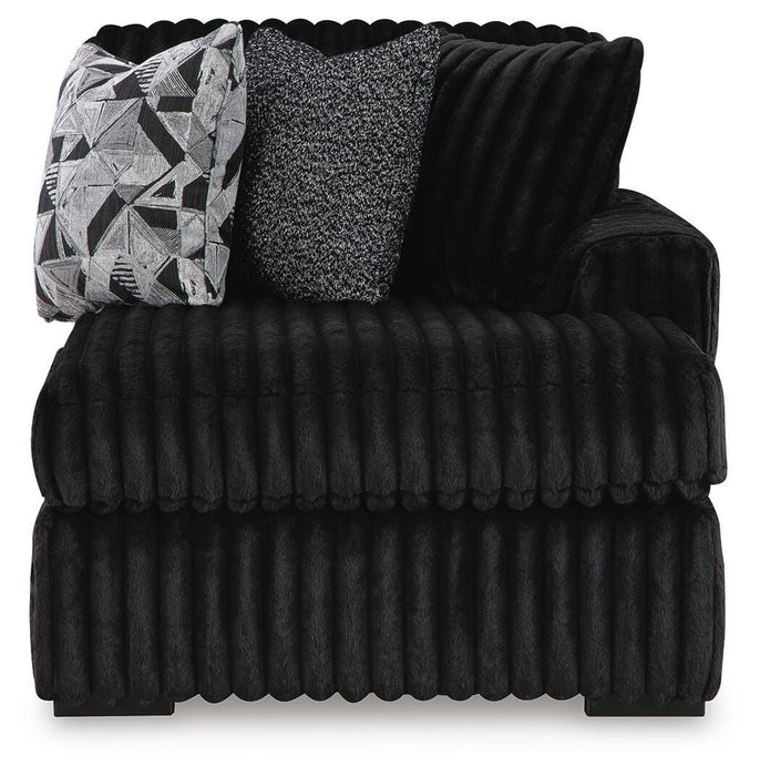Midnight-Madness Sectional with Chaise - Massey's Furniture Barn (Watertown, NY) 