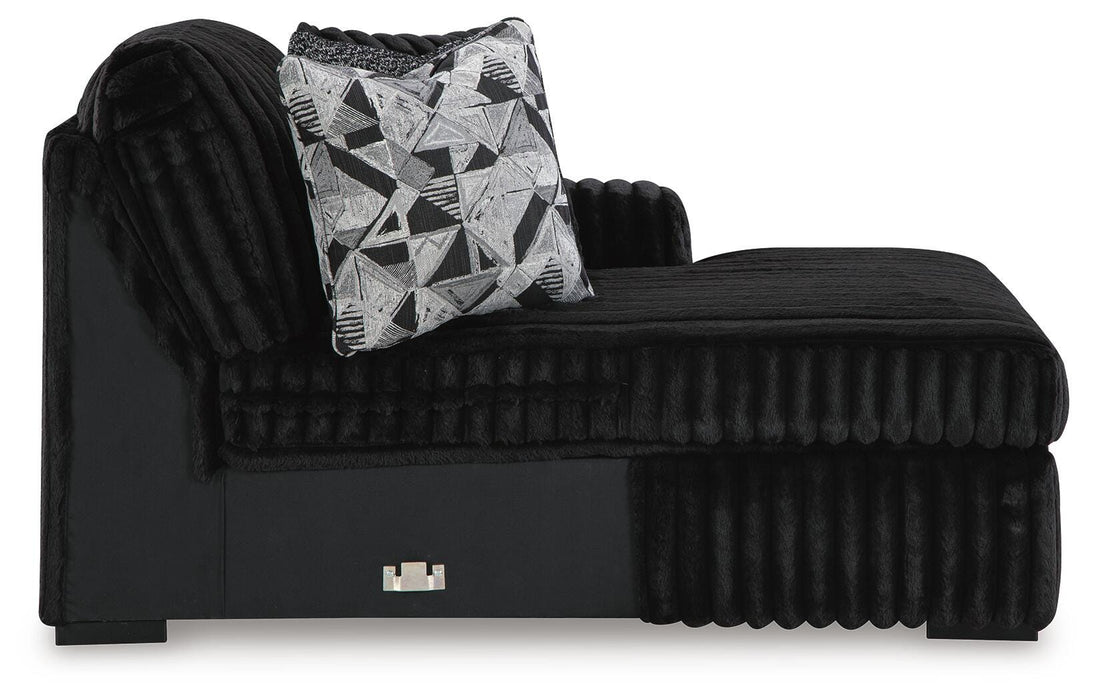 Midnight-Madness Sectional with Chaise - Massey's Furniture Barn (Watertown, NY) 