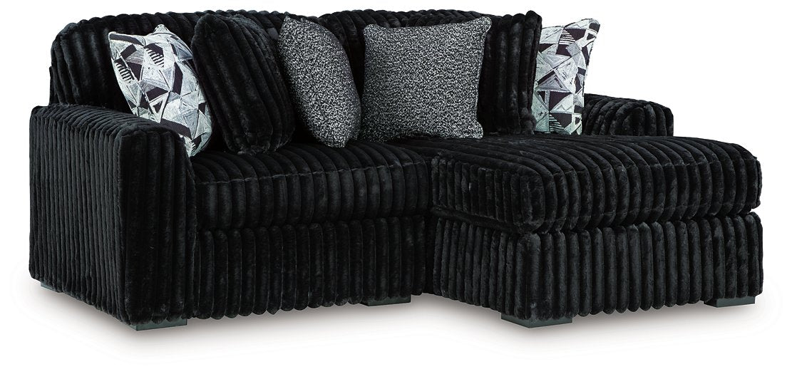 Midnight-Madness Sectional with Chaise - Massey's Furniture Barn (Watertown, NY) 
