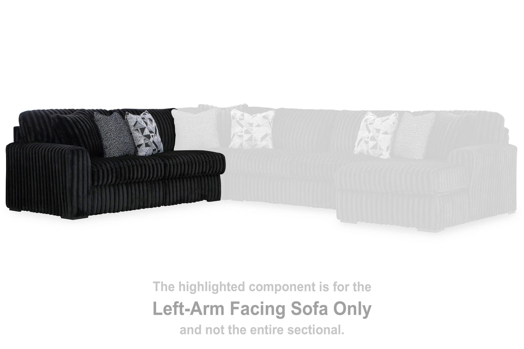 Midnight-Madness Sectional with Chaise - Massey's Furniture Barn (Watertown, NY) 