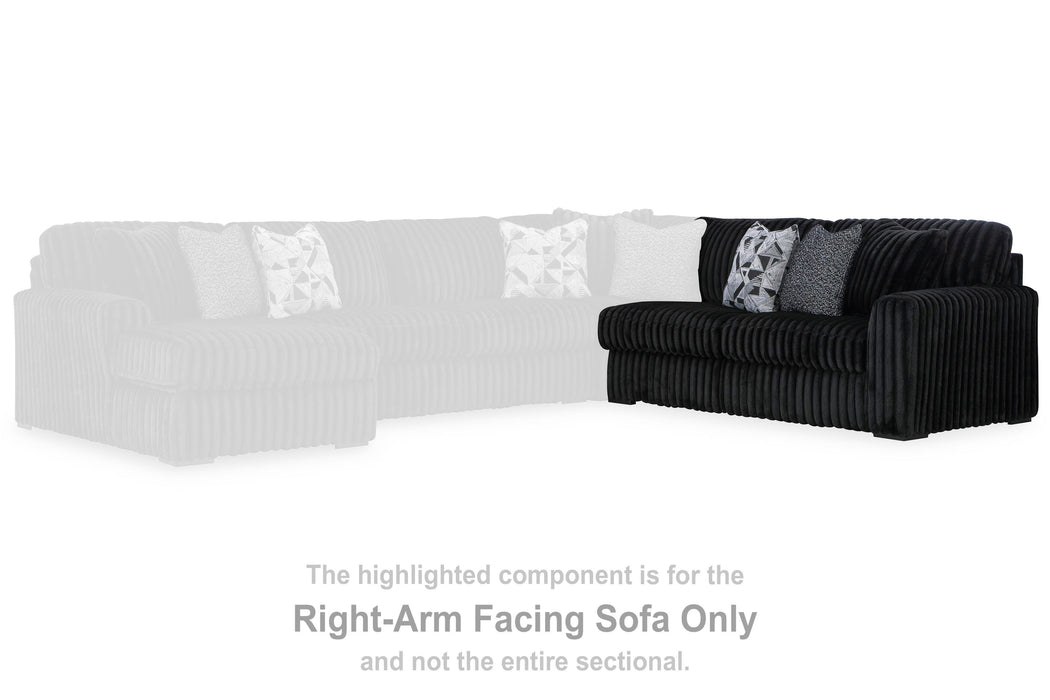 Midnight-Madness Sectional with Chaise - Massey's Furniture Barn (Watertown, NY) 
