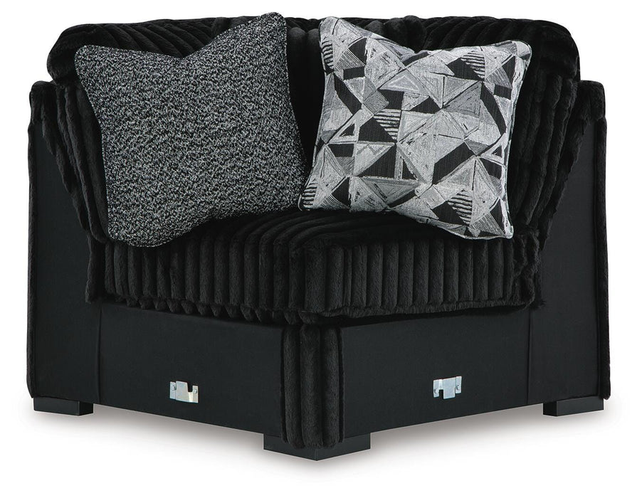 Midnight-Madness Sectional with Chaise - Massey's Furniture Barn (Watertown, NY) 