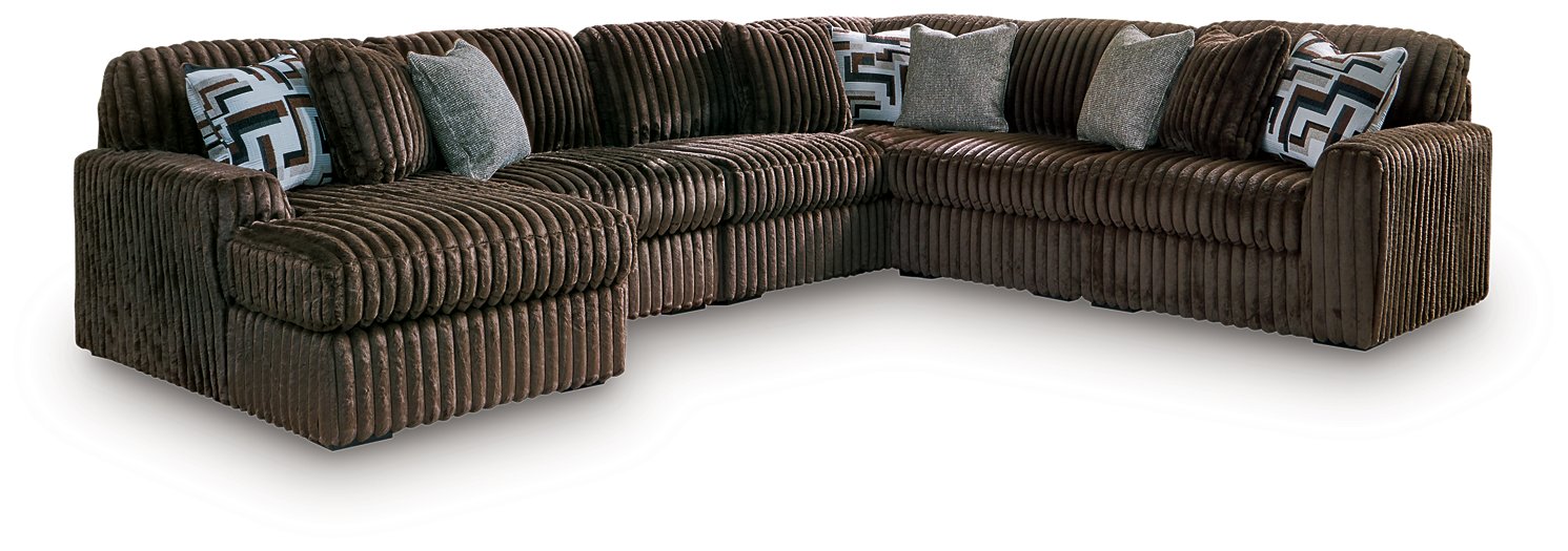 Midnight-Madness Sectional with Chaise - Massey's Furniture Barn (Watertown, NY) 