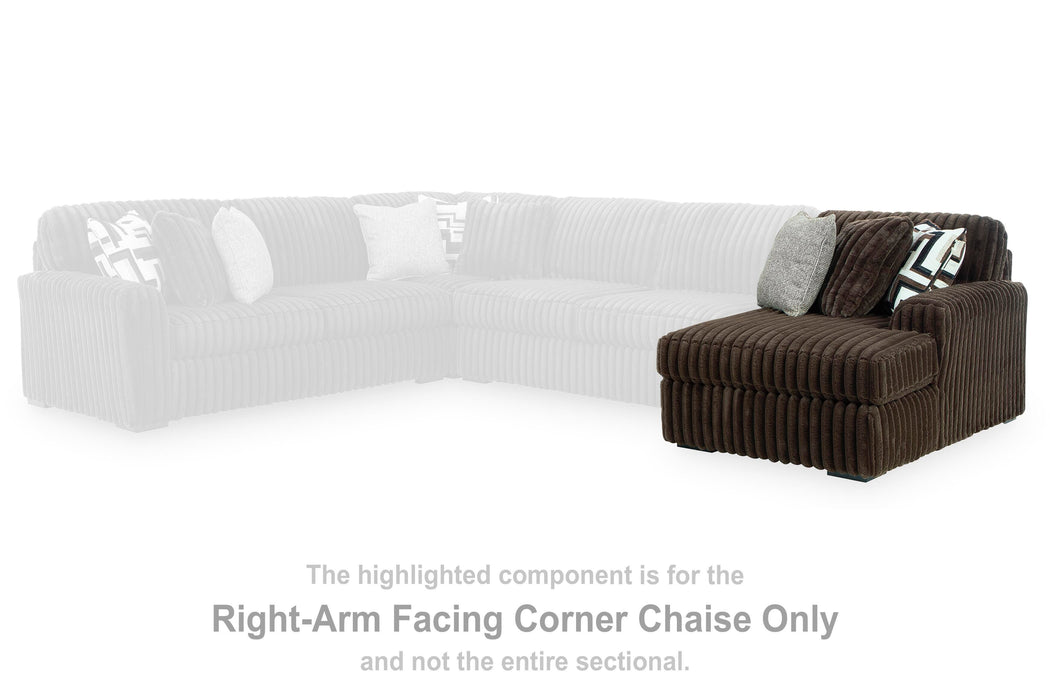 Midnight-Madness Sectional with Chaise - Massey's Furniture Barn (Watertown, NY) 