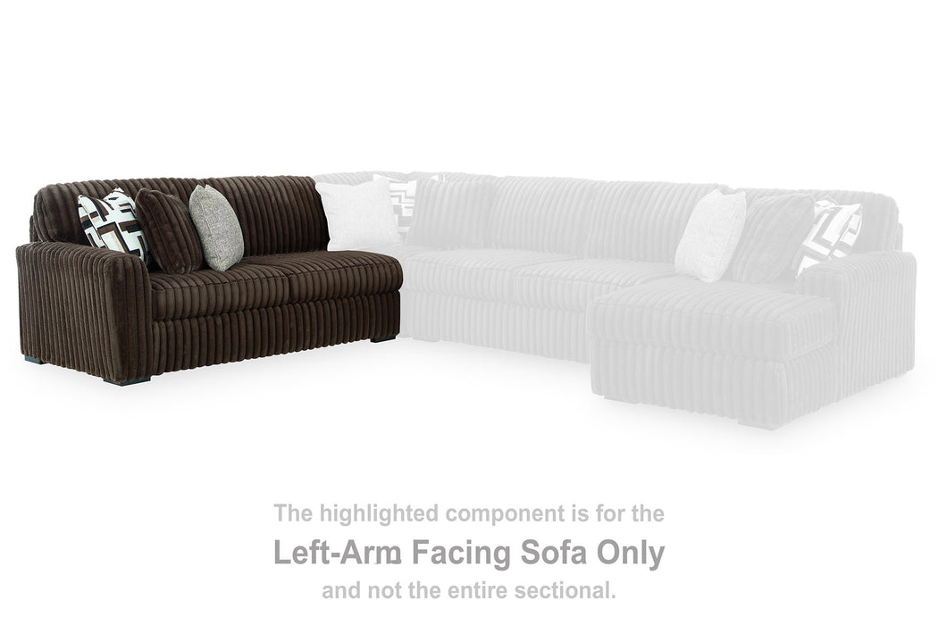 Midnight-Madness Sectional with Chaise - Massey's Furniture Barn (Watertown, NY) 