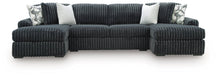 Midnight-Madness Double Chaise 3-Piece Sectional - Massey's Furniture Barn (Watertown, NY) 
