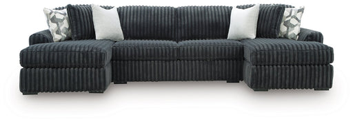 Midnight-Madness Double Chaise 3-Piece Sectional - Massey's Furniture Barn (Watertown, NY) 