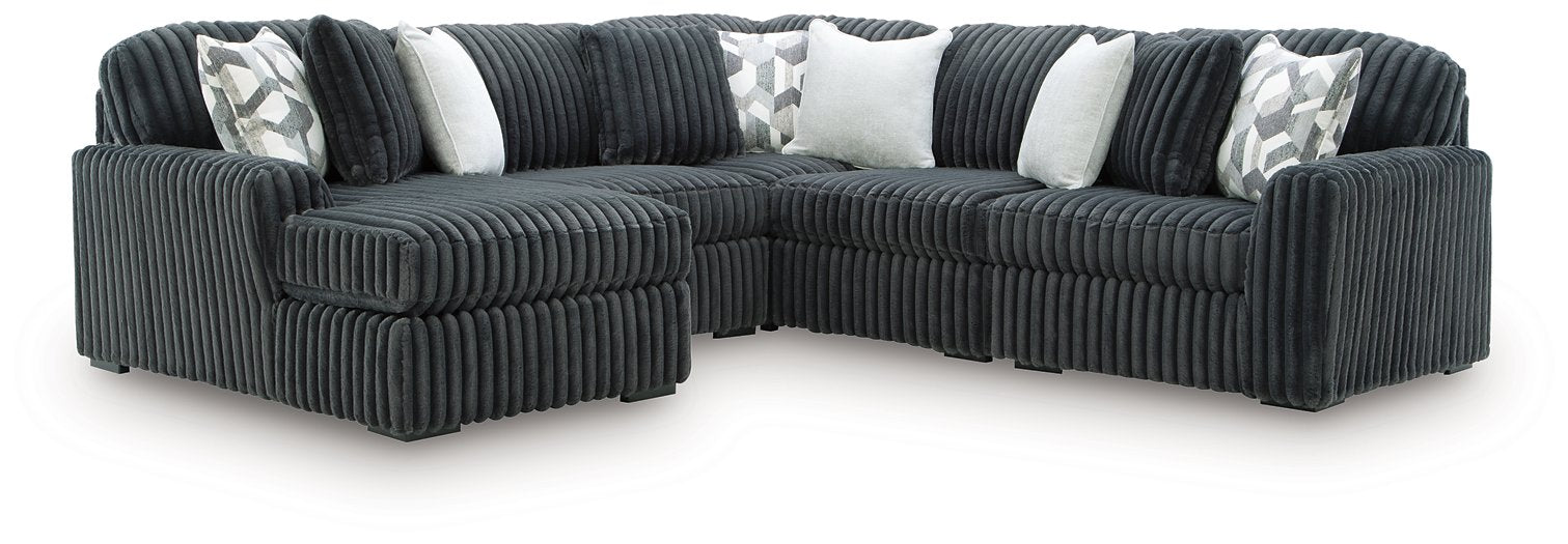 Midnight-Madness Sectional with Chaise - Massey's Furniture Barn (Watertown, NY) 