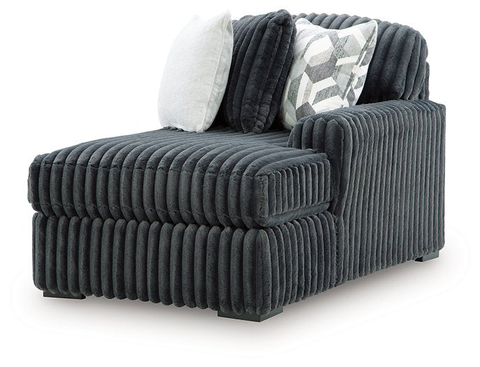 Midnight-Madness Double Chaise 3-Piece Sectional - Massey's Furniture Barn (Watertown, NY) 
