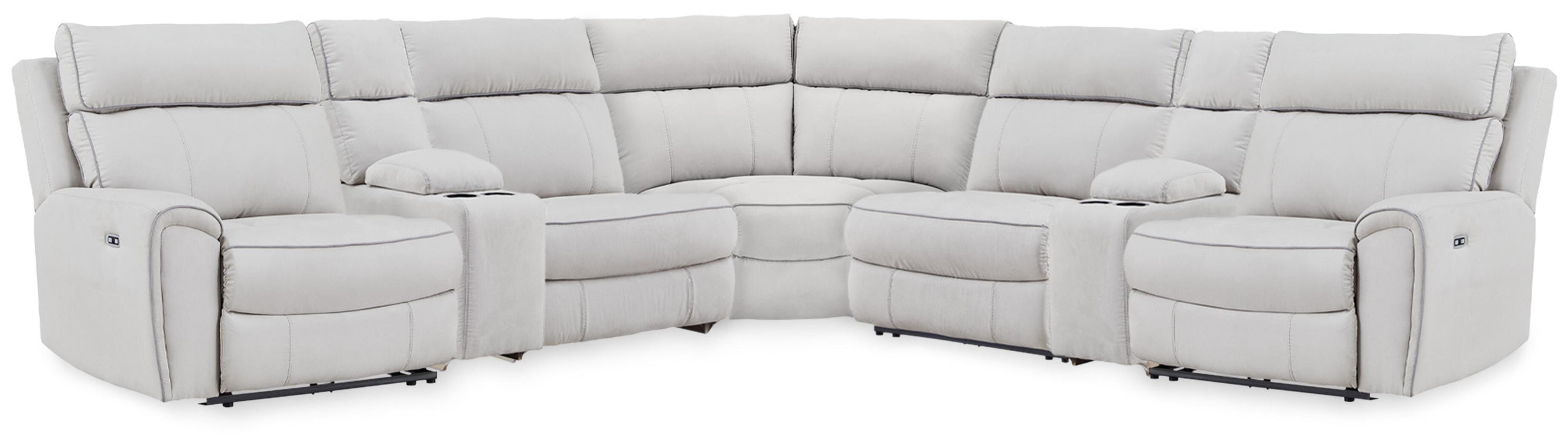 Grafton Pike Reclining Sectional with Storage Consoles - Massey's Furniture Barn (Watertown, NY) 