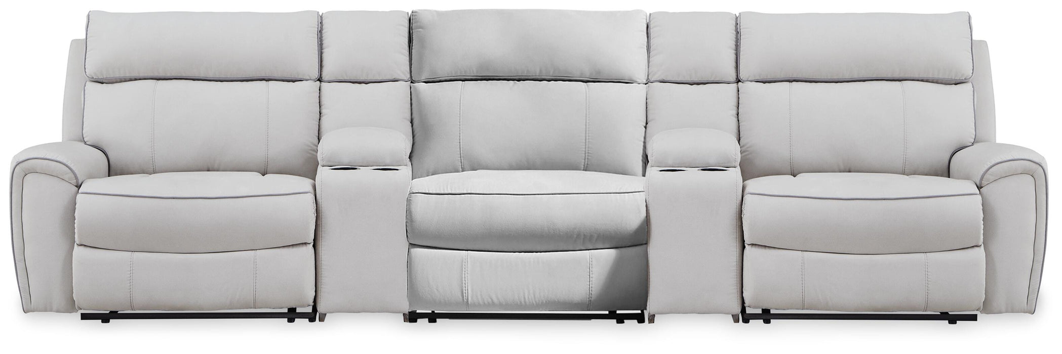 Grafton Pike Reclining Sectional with Storage Consoles - Massey's Furniture Barn (Watertown, NY) 