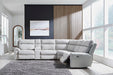 Grafton Pike Reclining Sectional with Storage Console - Massey's Furniture Barn (Watertown, NY) 