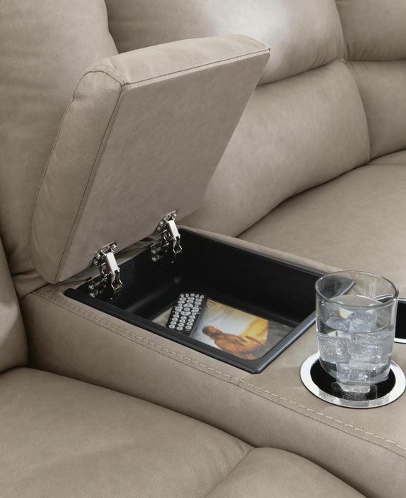 Brannigan Reclining Sectional with Storage Console - Massey's Furniture Barn (Watertown, NY) 
