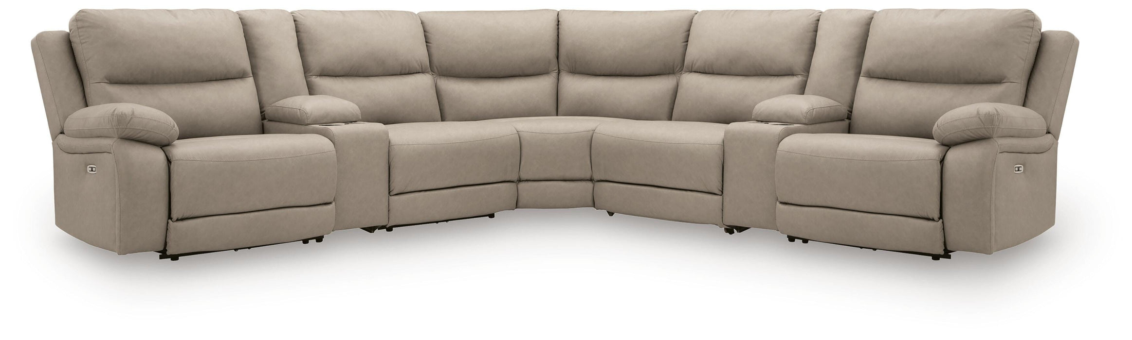 Brannigan Reclining Sectional with Storage Consoles - Massey's Furniture Barn (Watertown, NY) 