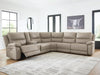 Brannigan Reclining Sectional with Storage Console - Massey's Furniture Barn (Watertown, NY) 