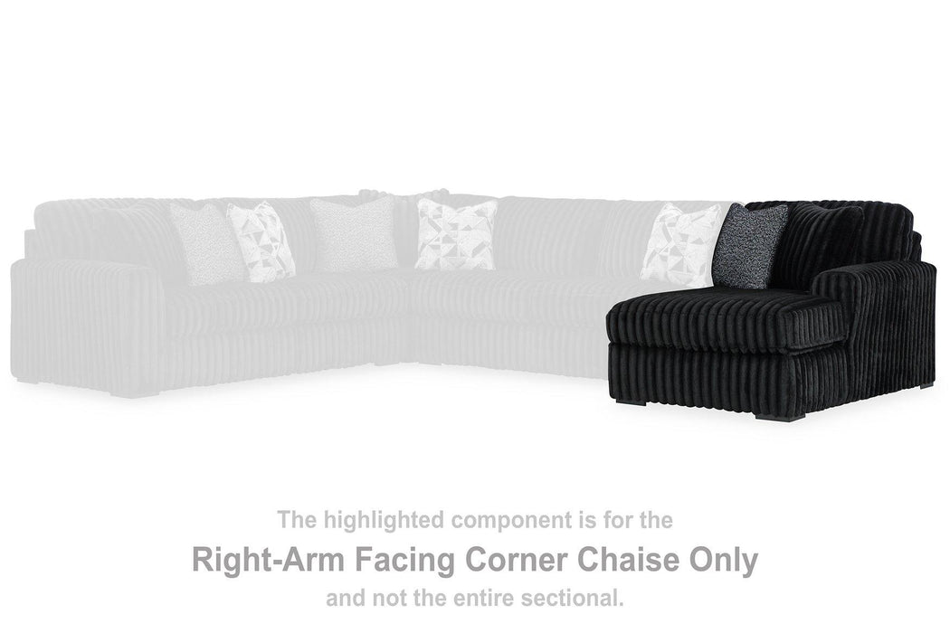Midnight-Madness Sectional with Chaise - Massey's Furniture Barn (Watertown, NY) 