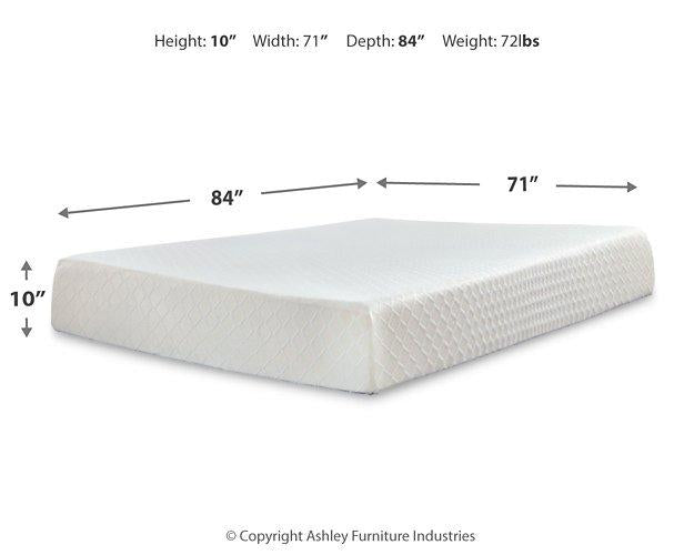 10 Inch Chime Memory Foam Mattress Set - Massey's Furniture Barn (Watertown, NY) 