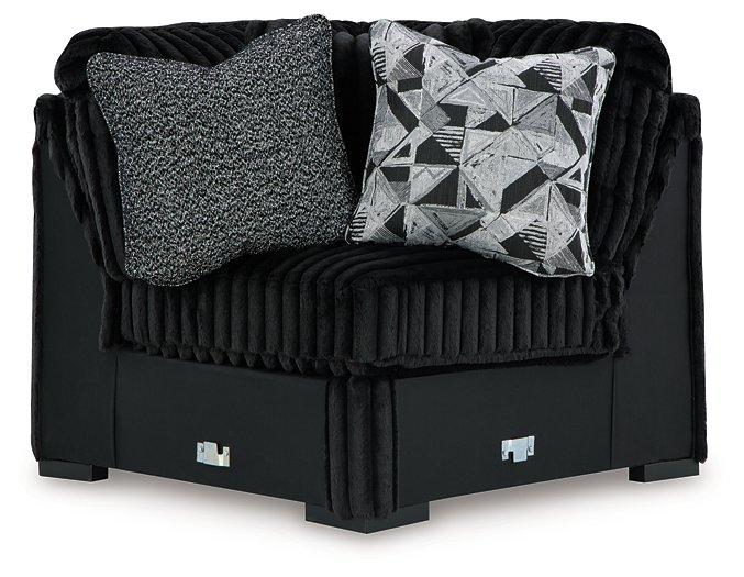 Midnight-Madness Sectional with Chaise - Massey's Furniture Barn (Watertown, NY) 