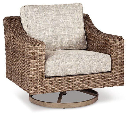 Beachcroft Outdoor Swivel Lounge with Cushion - Massey's Furniture Barn (Watertown, NY) 