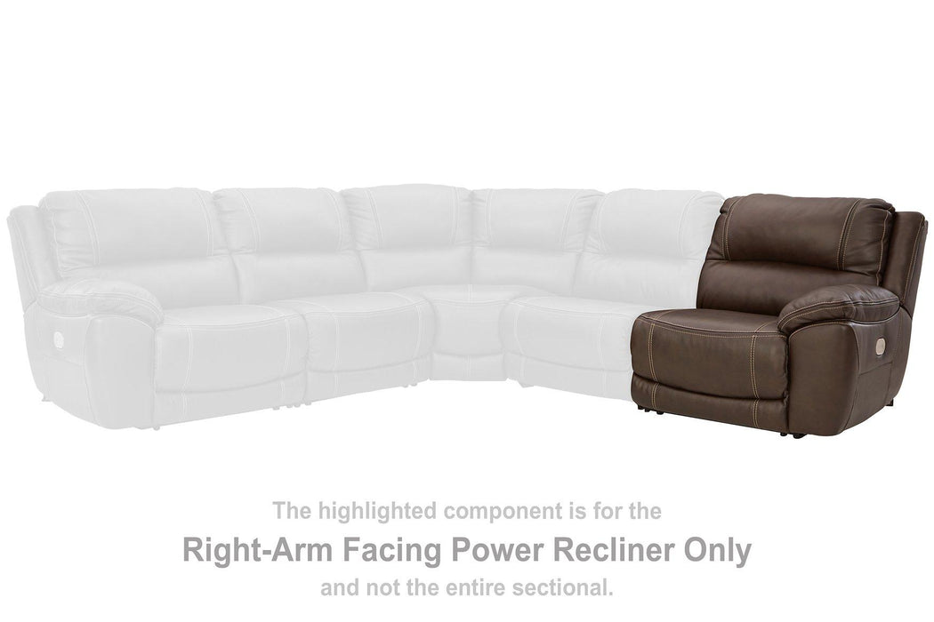 Dunleith Power Reclining Sectional Loveseat - Massey's Furniture Barn (Watertown, NY) 