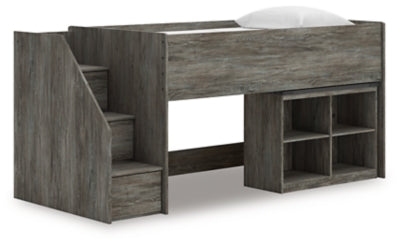 Frandern Loft Bed with Bookcase Storage - Massey's Furniture Barn (Watertown, NY) 