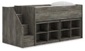 Frandern Loft Bed with Bookcase Storage - Massey's Furniture Barn (Watertown, NY) 