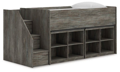 Frandern Loft Bed with Bookcase Storage - Massey's Furniture Barn (Watertown, NY) 