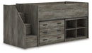 Frandern Loft Bed with Bookcase and Drawer Storage - Massey's Furniture Barn (Watertown, NY) 