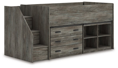 Frandern Loft Bed with Bookcase and Drawer Storage - Massey's Furniture Barn (Watertown, NY) 