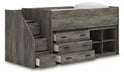 Frandern Loft Bed with Bookcase and Drawer Storage - Massey's Furniture Barn (Watertown, NY) 
