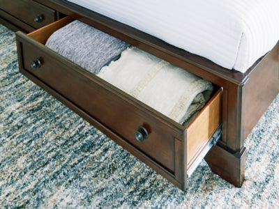 Trellington Sleigh Storage Bed - Massey's Furniture Barn (Watertown, NY) 