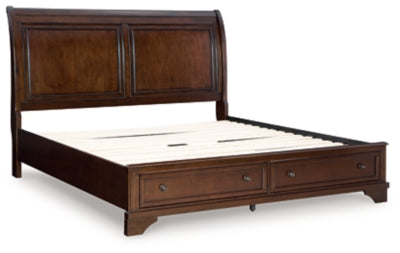 Trellington Sleigh Storage Bed - Massey's Furniture Barn (Watertown, NY) 