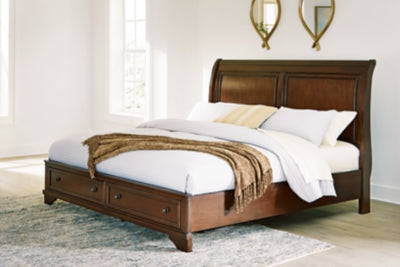 Trellington Sleigh Storage Bed - Massey's Furniture Barn (Watertown, NY) 