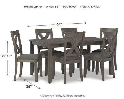 Caitbrook Dining Table and Chairs (Set of 7) - Massey's Furniture Barn (Watertown, NY) 
