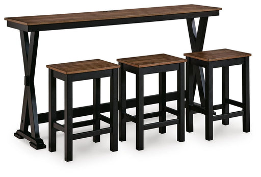 Wildenauer Counter Height Dining Table and 3 Barstools Set - Massey's Furniture Barn (Watertown, NY) 