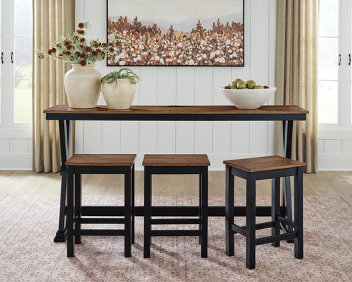 Wildenauer Counter Height Dining Table and 3 Barstools Set - Massey's Furniture Barn (Watertown, NY) 