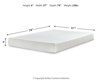 Chime 8 Inch Memory Foam Mattress in a Box - Massey's Furniture Barn (Watertown, NY) 