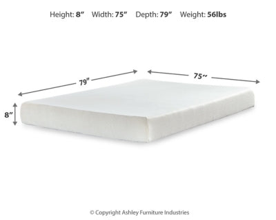 Chime 8 Inch Memory Foam Mattress in a Box - Massey's Furniture Barn (Watertown, NY) 