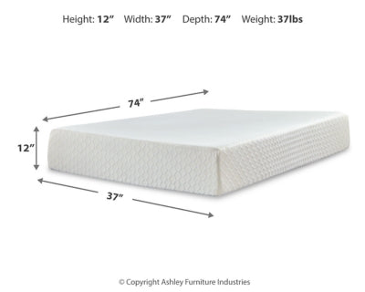 Chime 12 Inch Memory Foam Mattress in a Box - Massey's Furniture Barn (Watertown, NY) 
