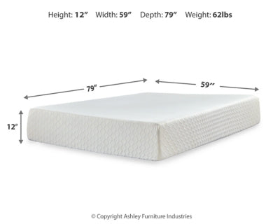 Chime 12 Inch Memory Foam Mattress in a Box - Massey's Furniture Barn (Watertown, NY) 