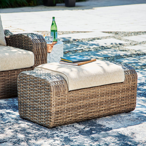 Sandy Bloom Outdoor Ottoman with Cushion - Massey's Furniture Barn (Watertown, NY) 