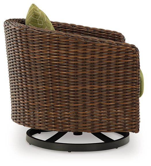 Horizon Hall Outdoor Swivel Lounge Chair with Cushion - Massey's Furniture Barn (Watertown, NY) 