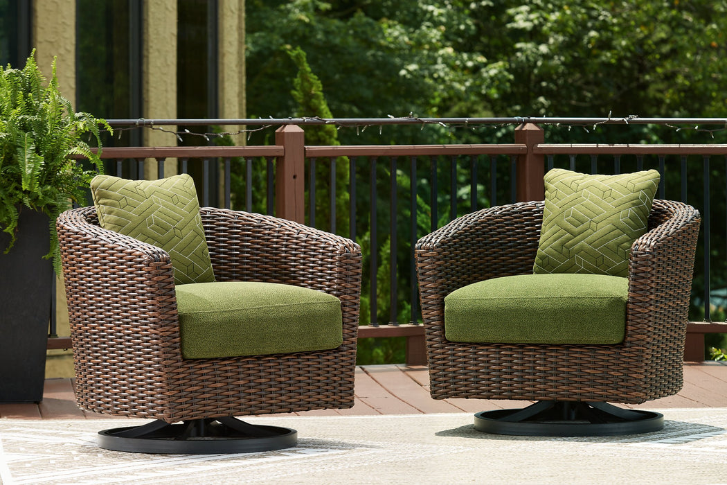 Horizon Hall Outdoor Swivel Lounge Chair with Cushion - Massey's Furniture Barn (Watertown, NY) 