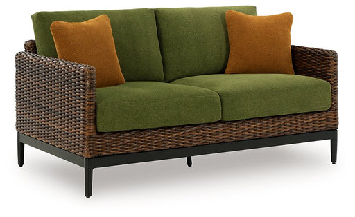 Horizon Hall Outdoor Loveseat with Cushion - Massey's Furniture Barn (Watertown, NY) 