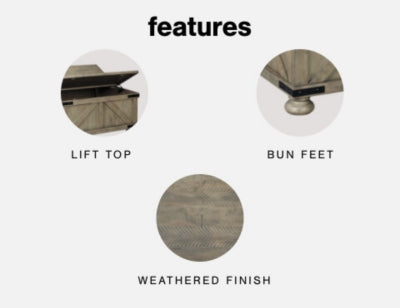 Aldwin Coffee Table With Storage - Massey's Furniture Barn (Watertown, NY) 