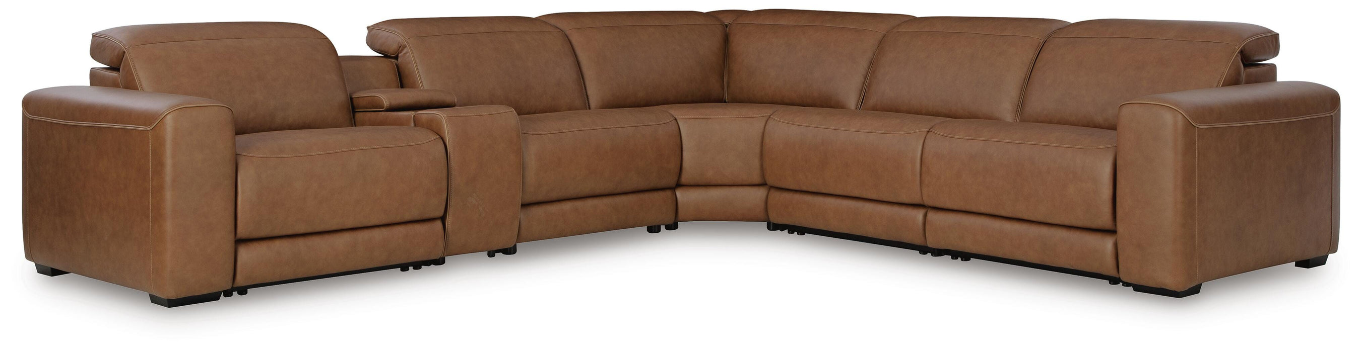 Rally-Up Power Reclining Sectional with Console - Massey's Furniture Barn (Watertown, NY) 