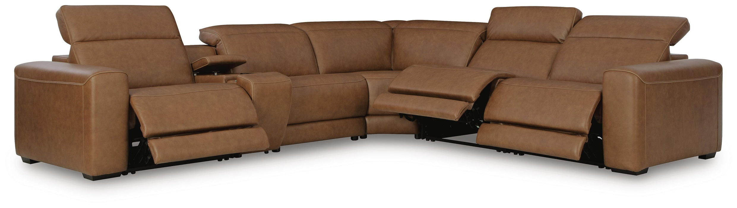 Rally-Up Power Reclining Sectional with Console - Massey's Furniture Barn (Watertown, NY) 