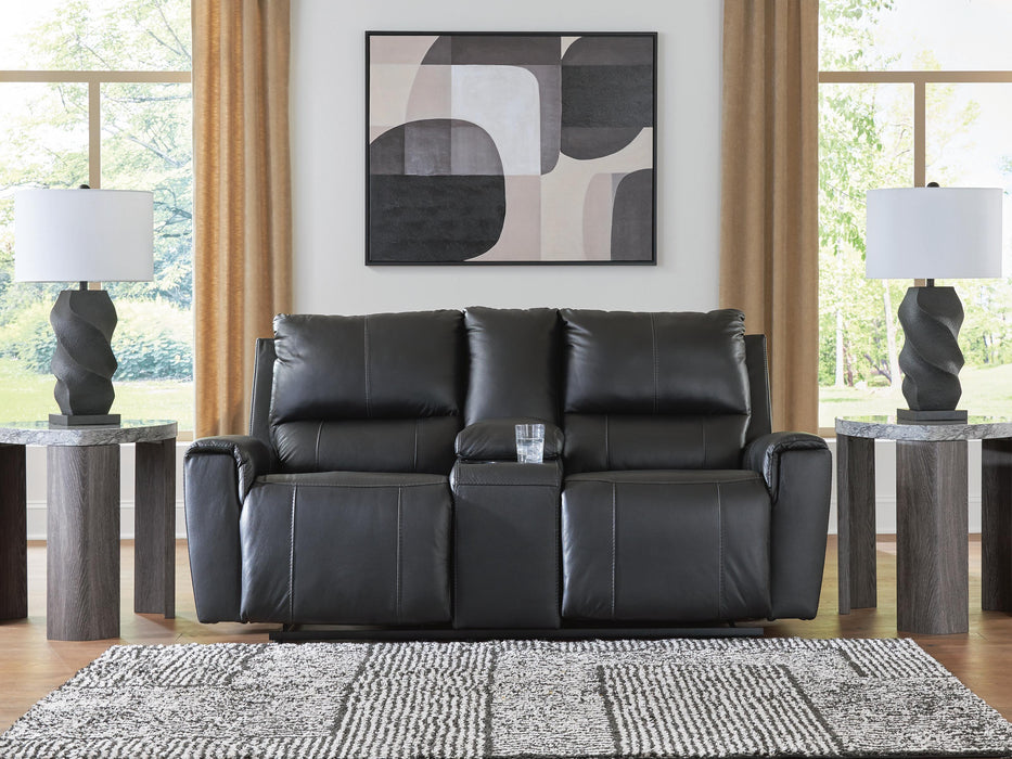 Danemere Reclining Loveseat with Console - Massey's Furniture Barn (Watertown, NY) 
