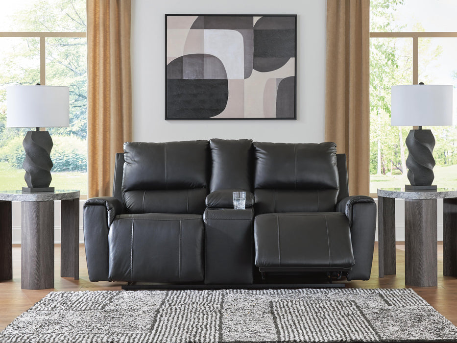 Danemere Reclining Loveseat with Console - Massey's Furniture Barn (Watertown, NY) 
